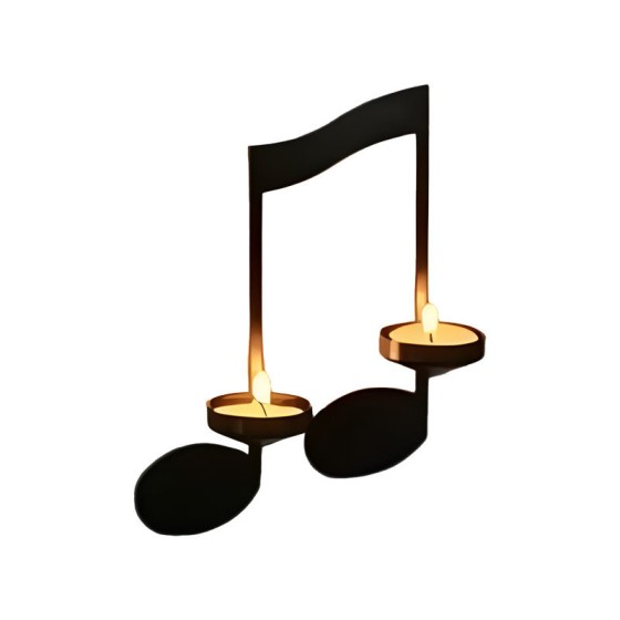 European-style note candlestick, wall-mounted candlelight dinner, ironwork candlestick, home living room decoration, wall-mounted metal ornaments