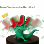 【 Lizard Tom 】 A shaking and stress-relieving toy, a spring rocking game, and a beavers transformation project peripheral movie are placed on the desktop